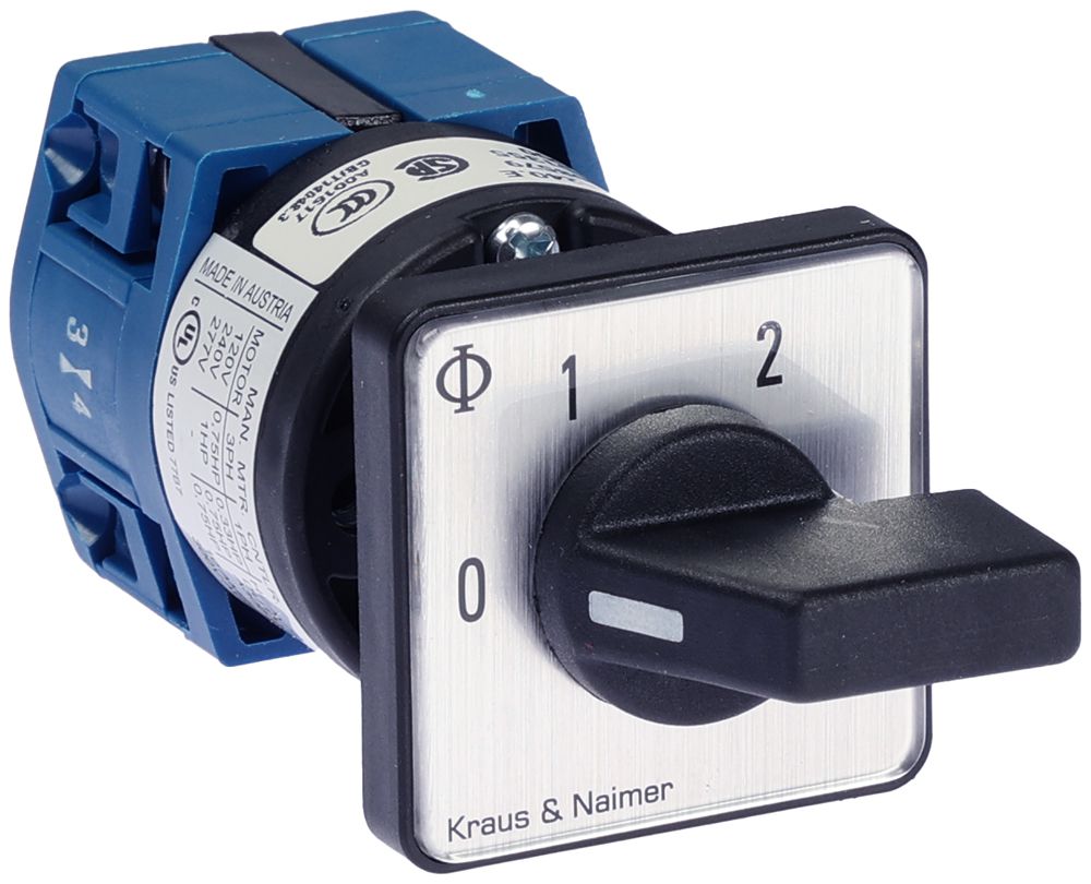 Interrupteur à gradation INC K&N CG4.A240.E, 10A/400V 1L 30×30mm "0-1-2"
