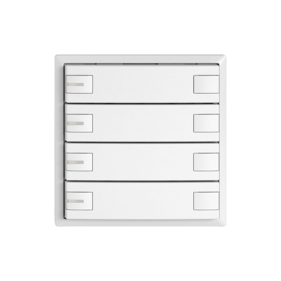 Pulsante KNX RGB EDIZIO.liv SNAPFIX® sensore temp.RGB-LED 4× com.2T bi