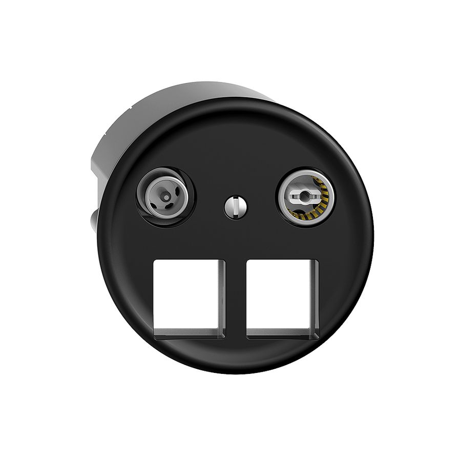 Prise multimédia 4dB Sdue Q, prise d.dérivation, p.2×RJ45 Keystone, no