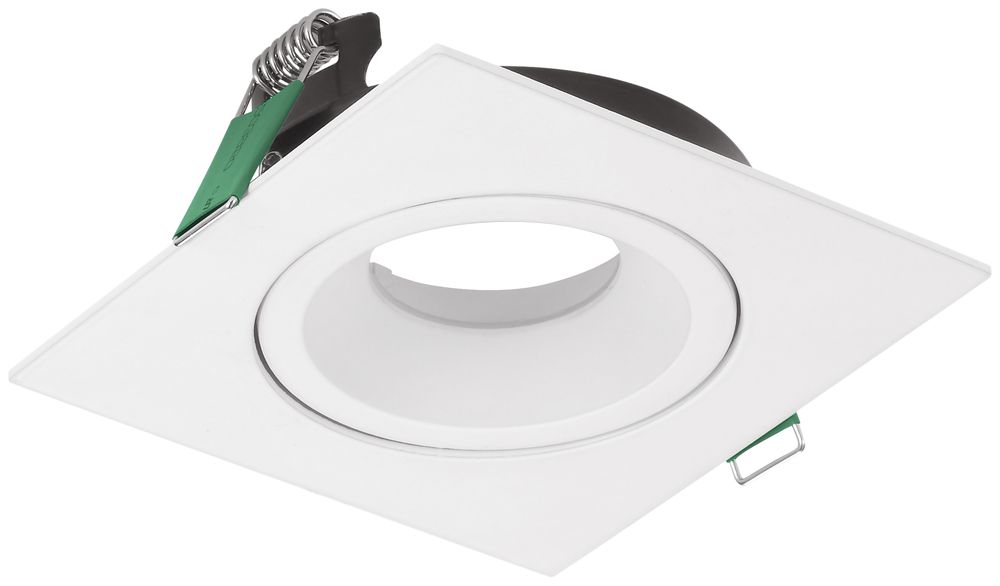 Einbaurahmen LUDOSPOT 50 SQUARE CARDAN, EB-Ø90mm, weiss