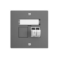 Audiodose Push Type EDIZIOdue F, 1×, Beschriftungsset, dunkelgrau