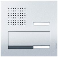 Placca bucalettere audio Siedle Classic 2 moduli argento 312×302mm