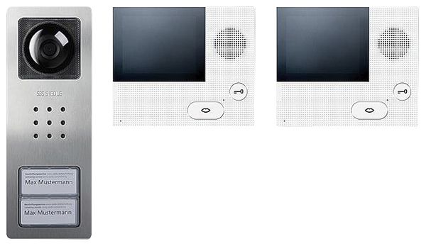 AP-Audio-Set Siedle, Bus-System Basic, 2 Ruftasten, weiss