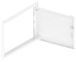 Porta con fessura e cornice SE Pragma bianco per 2campi/3file