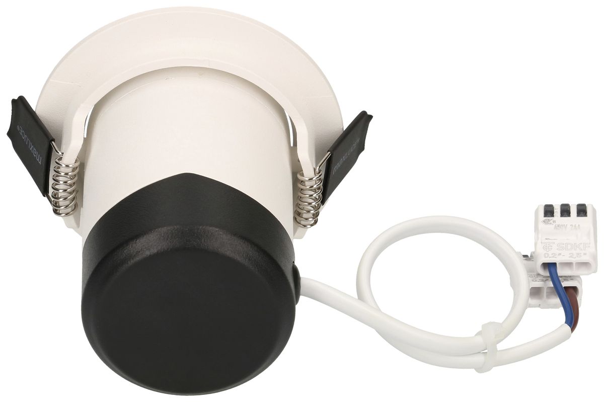 EB-LED-Spot MH maxLUCE DISC 7W 590lm 4000K IP44 DIM Ø80mm weiss 36°