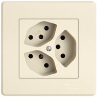 UP-Steckdose EDIZIO.liv SNAPFIX® 3×T13 cr