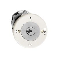 UP-Drehschalter FH 1/1P weiss mit Sicherheitsschloss