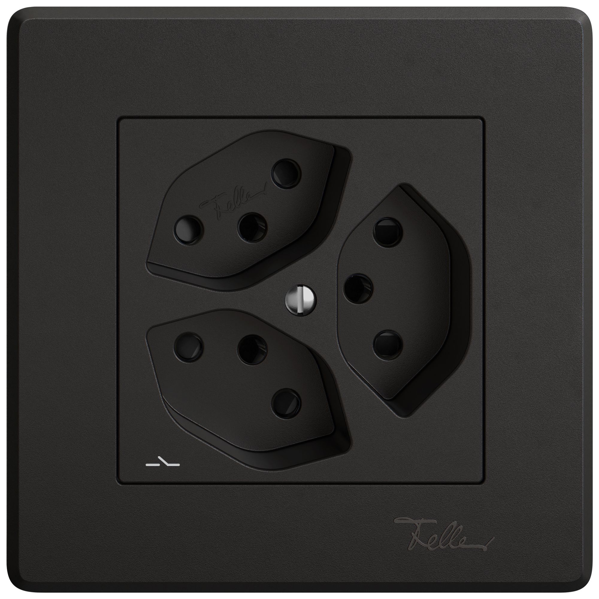 Presa INC EDIZIO.liv SNAPFIX® 3×T13 1×S con shutter ne