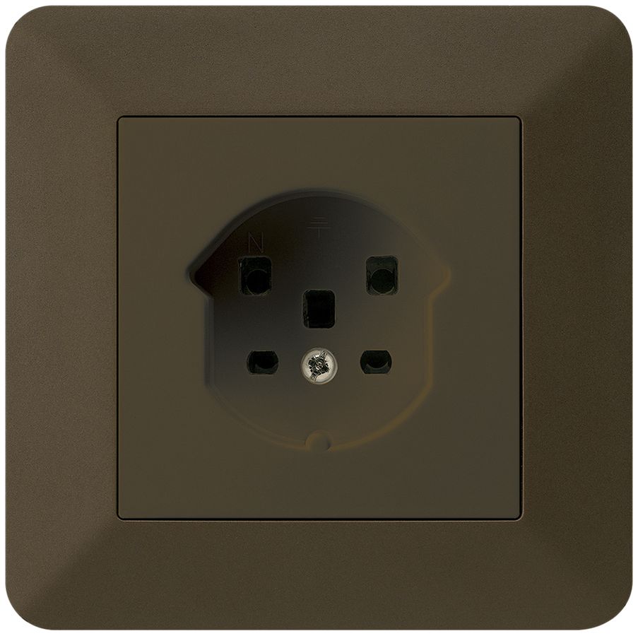 UP-Steckdose HA kallysto.trend Typ 25 mit Steckklemmen braun