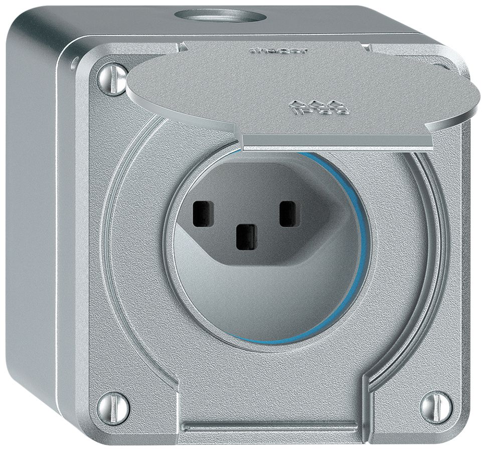 AP-Steckdose robusto 1×Typ 23 IP55 aluminium