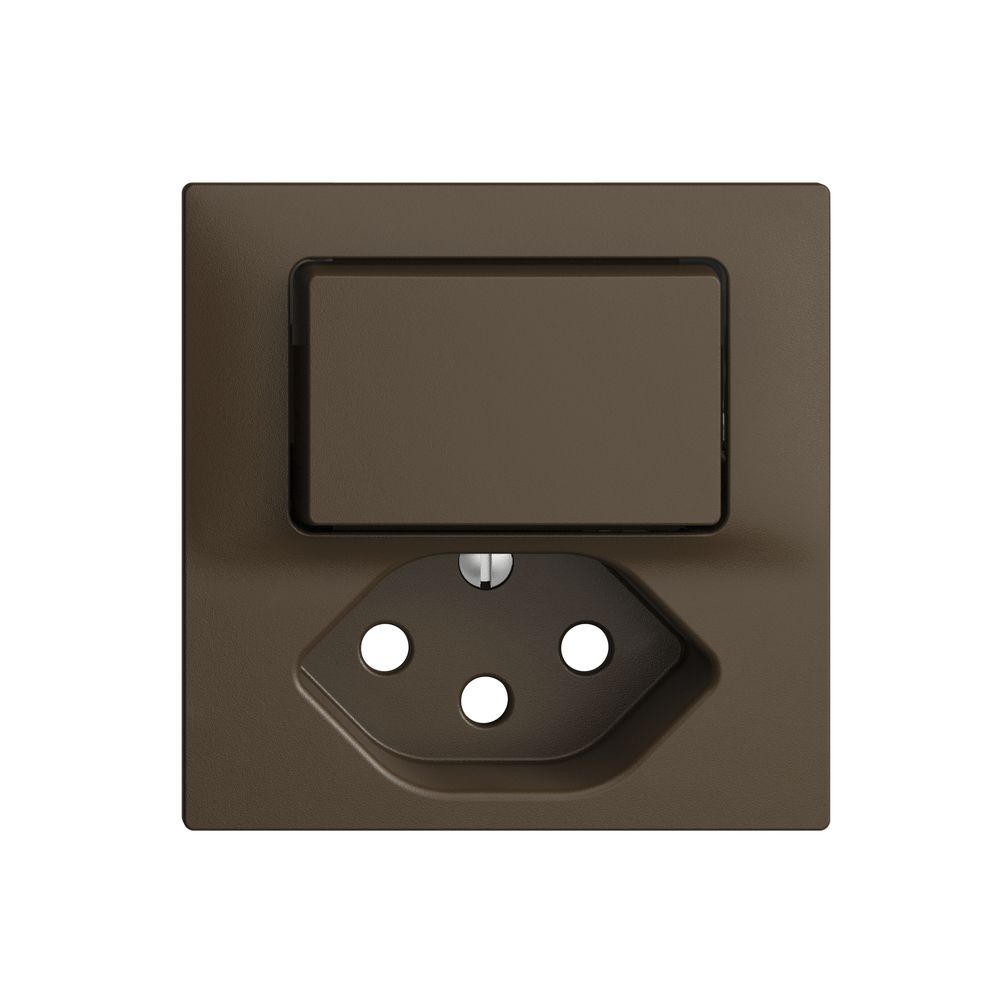 Frontset 60×60mm EDIZIOdue coffee T13, seitlich leuchtend