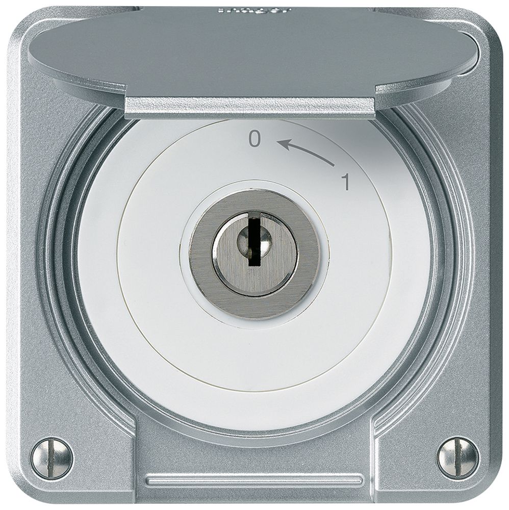 UP-Schlüsselschwenktaster robusto IP55 aluminium mit Deckel 1P Kombi