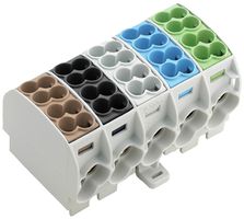 Verteilerblock WM WPD 501 5P 152A 10×Eing 10×Ausg 1.5…25mm² 1.5…25mm²