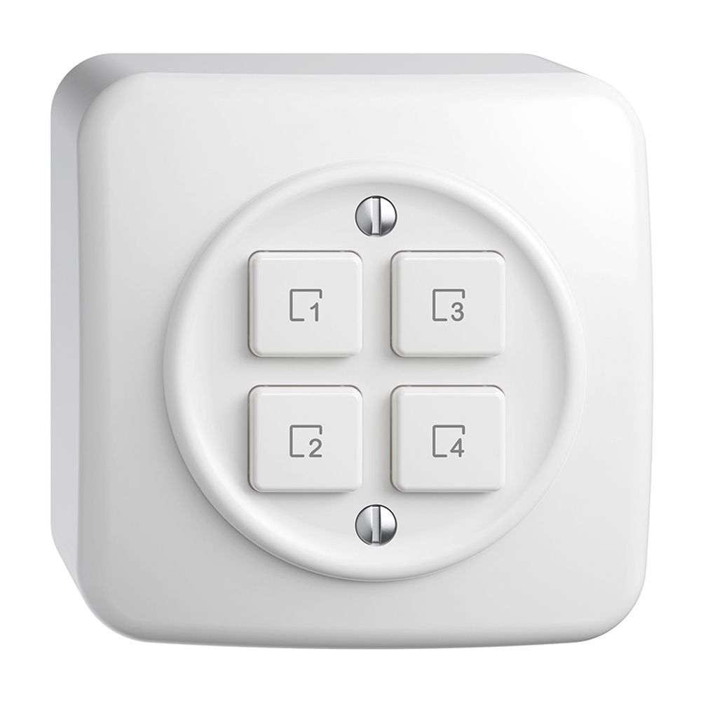 Poussoir scène AP 4 scènes/4T Sdue Wiser blanc