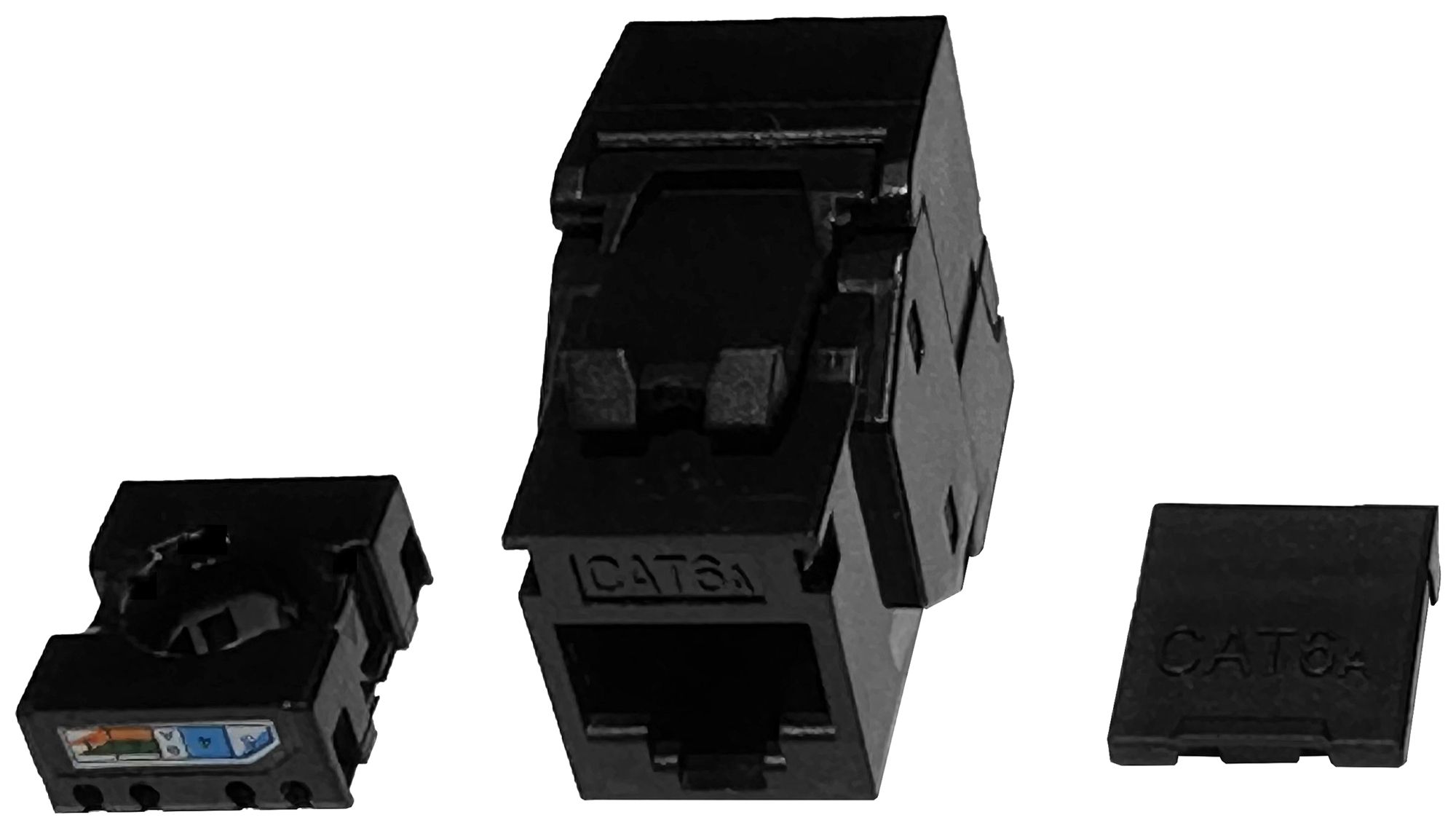 Anschlussmodul H-LINE I RJ45 Kat.6A/u ISO/IEC Keystone, schwarz