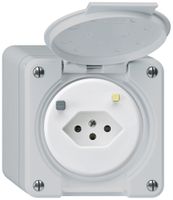 Prise FI AP robusto T13 30mA gris clair