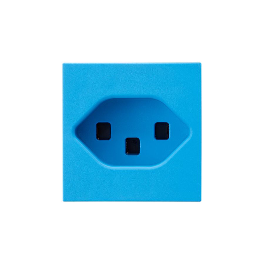 EB-Steckdose Hager Typ 23 blau 45×45 mit Steckklemmen