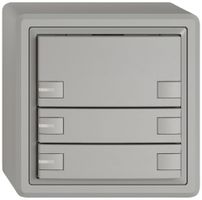 AP-Universaltaster EDIZIO.liv UNI SNAPFIX® 12…48V m.LED blau 3× 2-Tbed.hgu