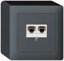 Scatola AP kallysto 2×RJ45u antracite parallelo
