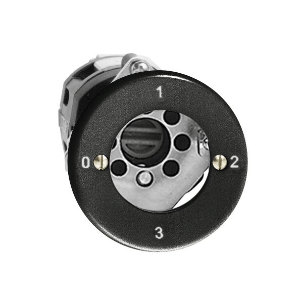 Interruttore rot. INC FH 5/2P nero per serrat.di sic. senza cilind