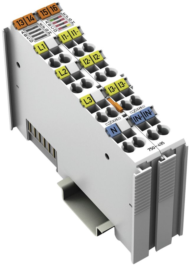 Module de mesure de la puissance AMD WAGO 3L, 1A 690VAC, gris clair