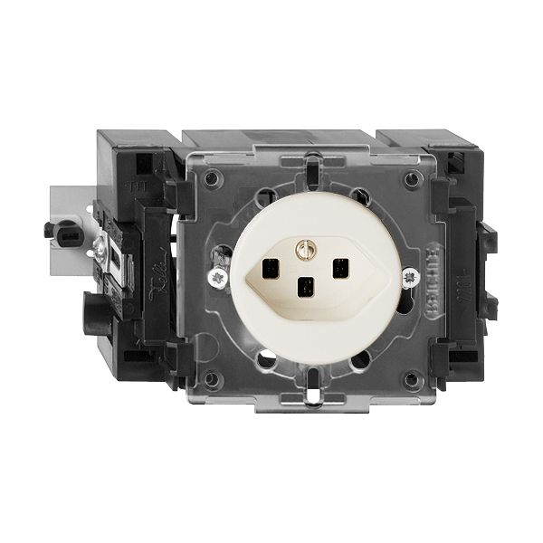 EB-Steckdose FH T23 weiss 49…69mm, mit Steckklemmen