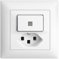 Comb. lum. INC 3/1L+T23 bianco EDIZIOdue, con lente, LED giallo