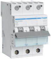 Disgiuntore Hager MCB quickconnect 3P 400V tipo C 6A Icn 6kA 3UM