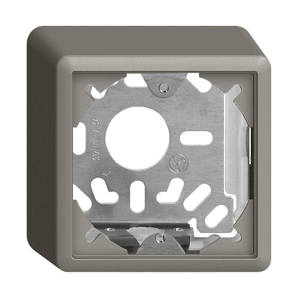 Kappe mit Grundplatte 54mm EDIZIOdue dunkelgrau, universal