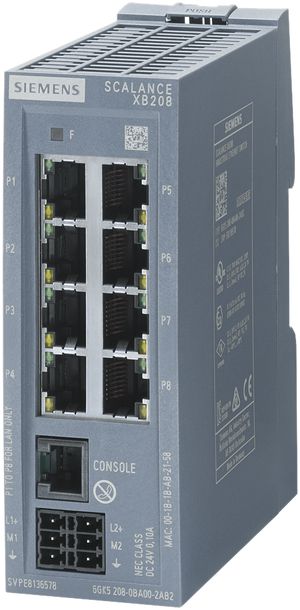 IE-Switch Siemens SCALANCE XB208 8×RJ45 10/100Mbit/s PROFINET managed