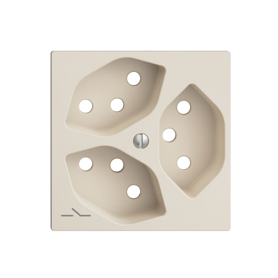 Placca frontale 3×T13,S EDIZIOdue crema