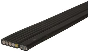 Flachkabel Woertz Combi 5×2.5+2×1.5mm² PVC schwarz Eca