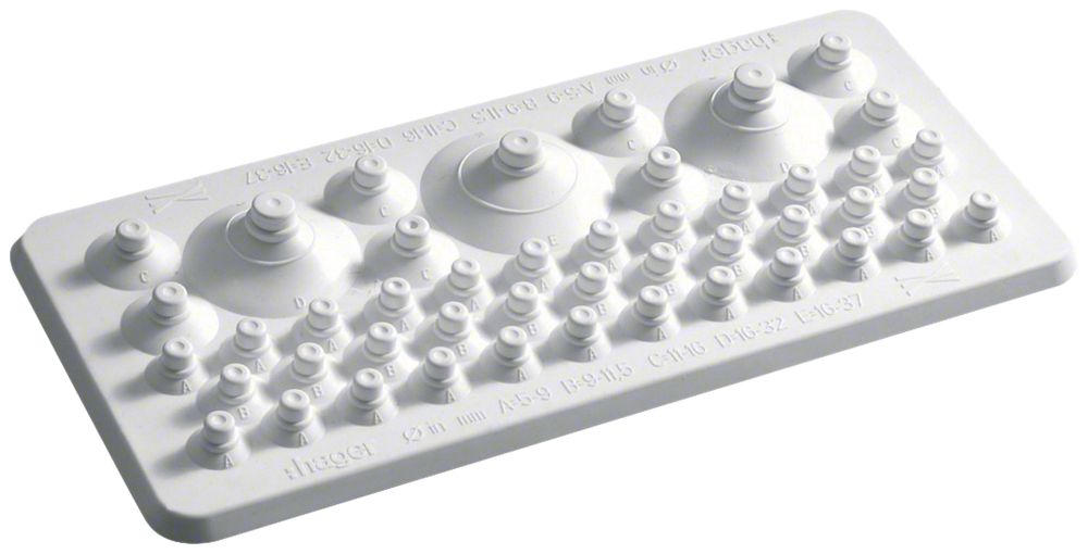 Plaque passe-câbles Hager univers pour armoires IP30/44/54 haut/bas