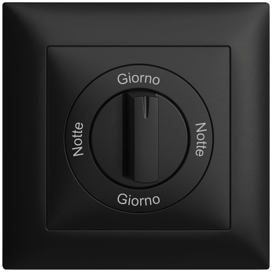 Kit front. Notte-Giorno-Notte-Giorno EDIZIOdue 88×88mm nero
