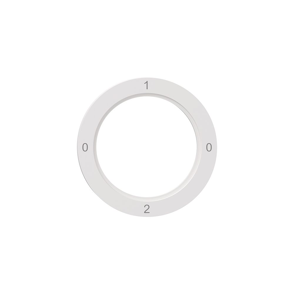 Disque indicateur NEVO, p.interrupteur rotatif, 0-1-0-2, blanc