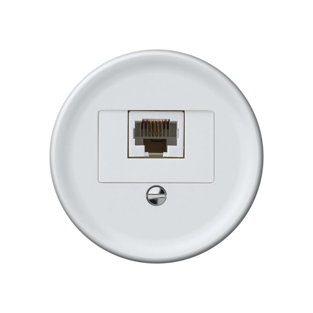 Anschlussdose origin RJ45 8(4) Kat.6 gerade 60×60mm weiss