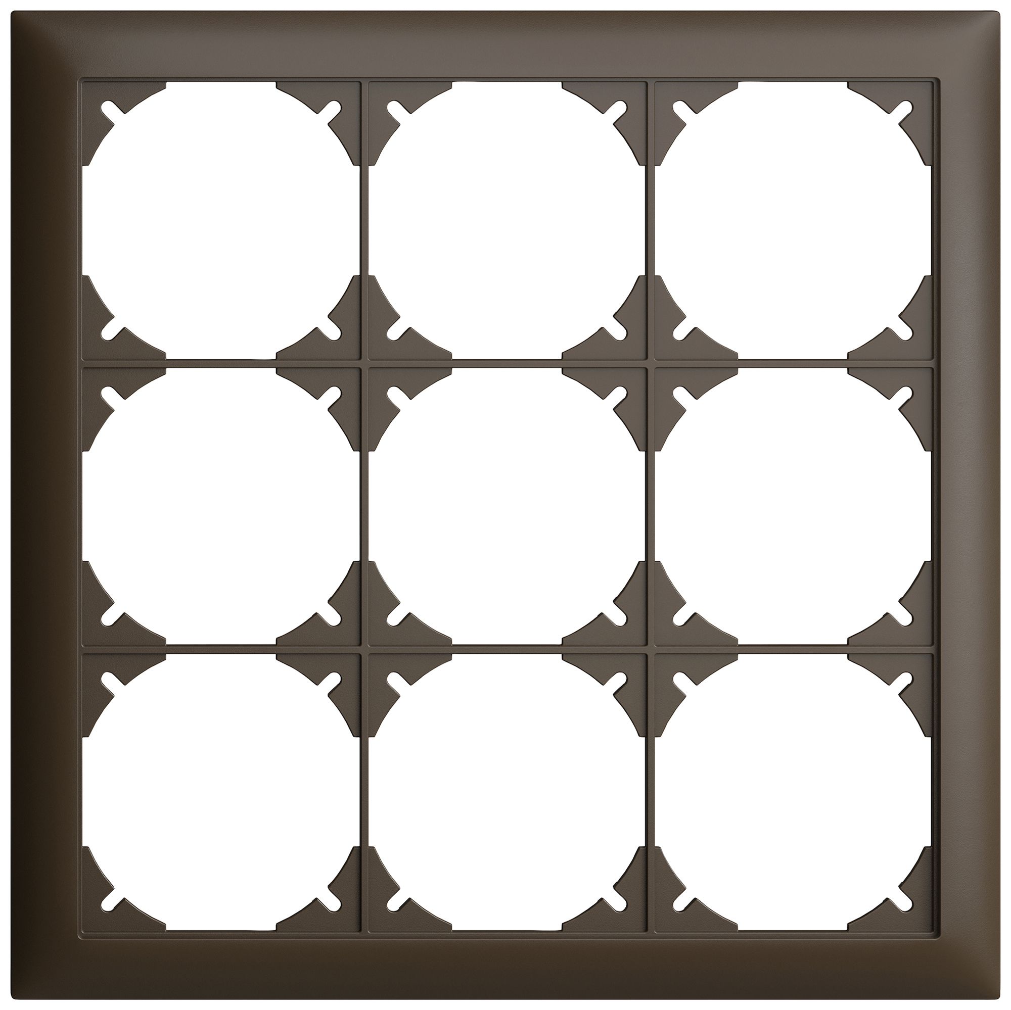 Abdeckrahmen EDIZIOdue 3×3 208×208mm umbra