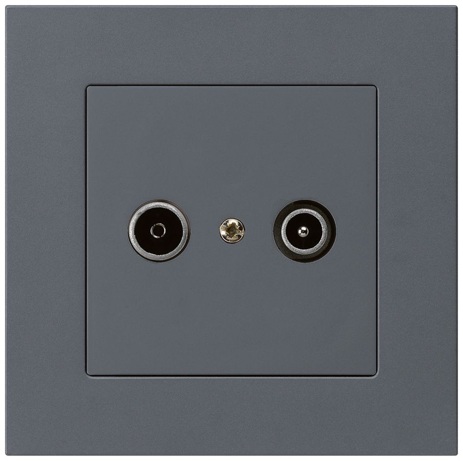 UP-Antennendose kallysto.pro R/TV 23dB Durchgangsdose anthrazit