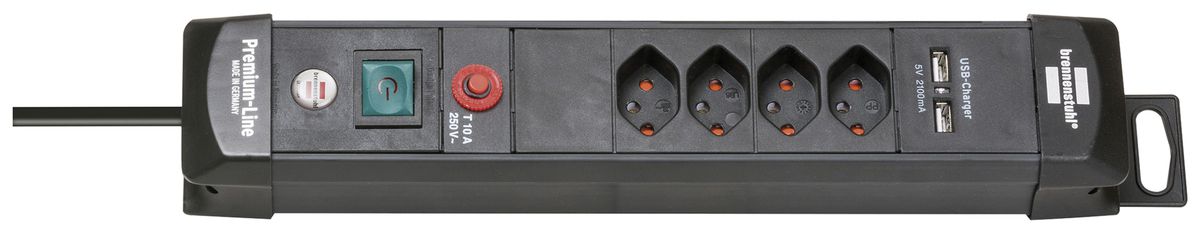 Prise multiple cleverLINE interrupteur suspension4×T13 2×USB 3mH05VV-F3×1.5mm²no