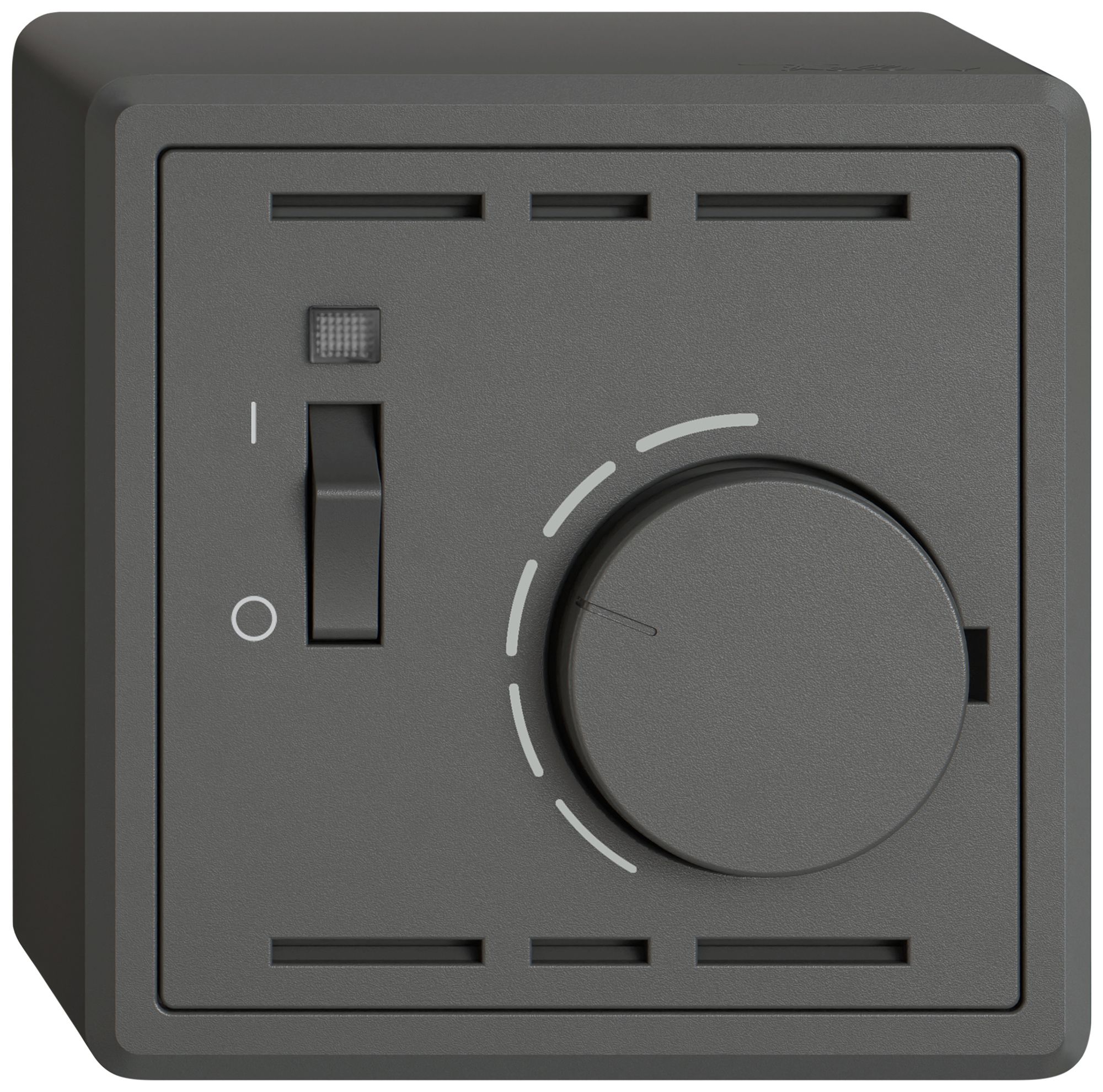 Termostato ambiente AP EDIZIO.liv SNAPFIX® con interruttore 230VAC 50Hz grs