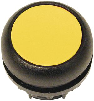 Pulsante ETN RMQ piatto giallo, ad impulso, anello nero