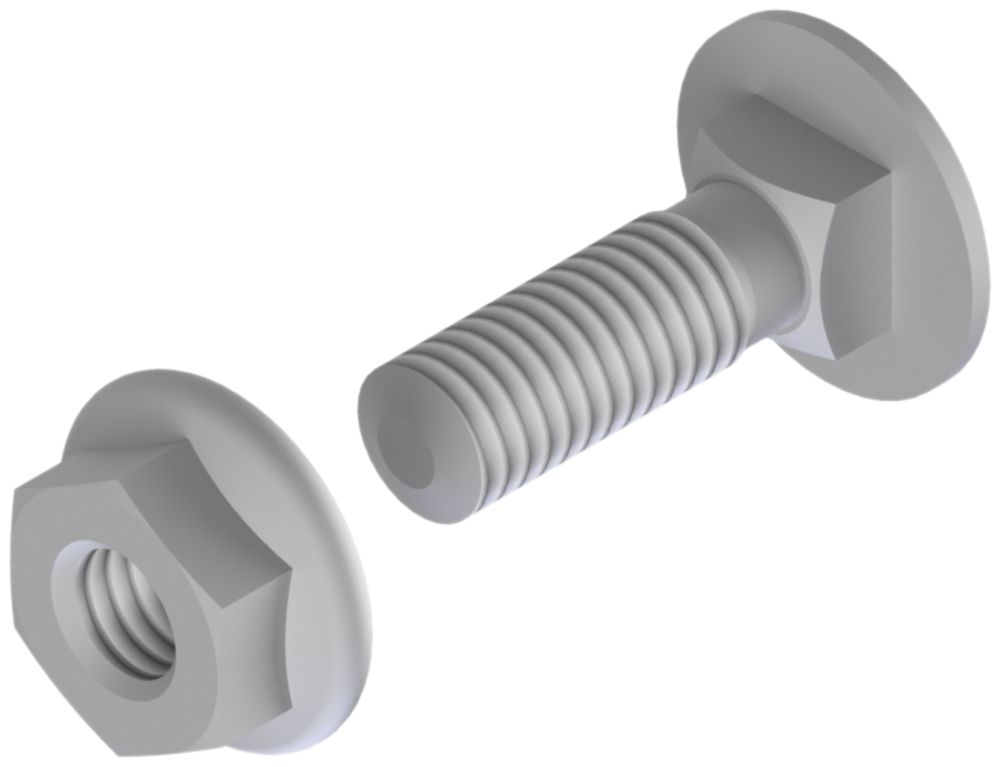 Befestigungsschraube Lanz M6×20mm mit Mutter verzinkt
