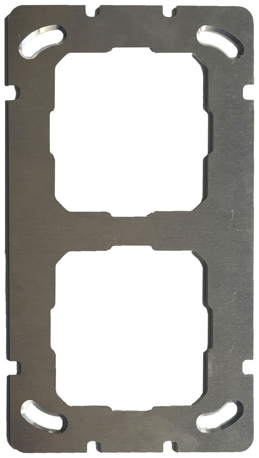 Montageplatte MDT ZMTR-CH2B 2×1 für 2× Designprogramm 55