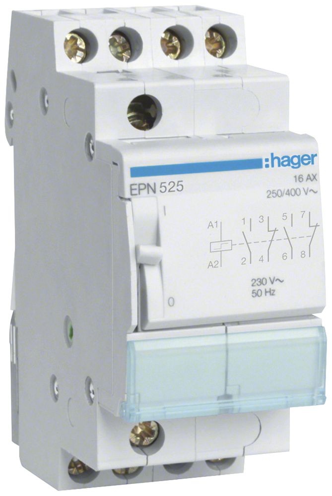 REG-Schrittschalter Hager 2TE 230VAC 110VDC 2 Öffner 2 Schliesser 0 Wechsler
