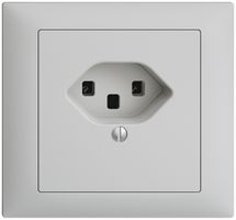 EB-Steckdose EDIZIOdue T23 16A hellgrau, Schraubklemmen