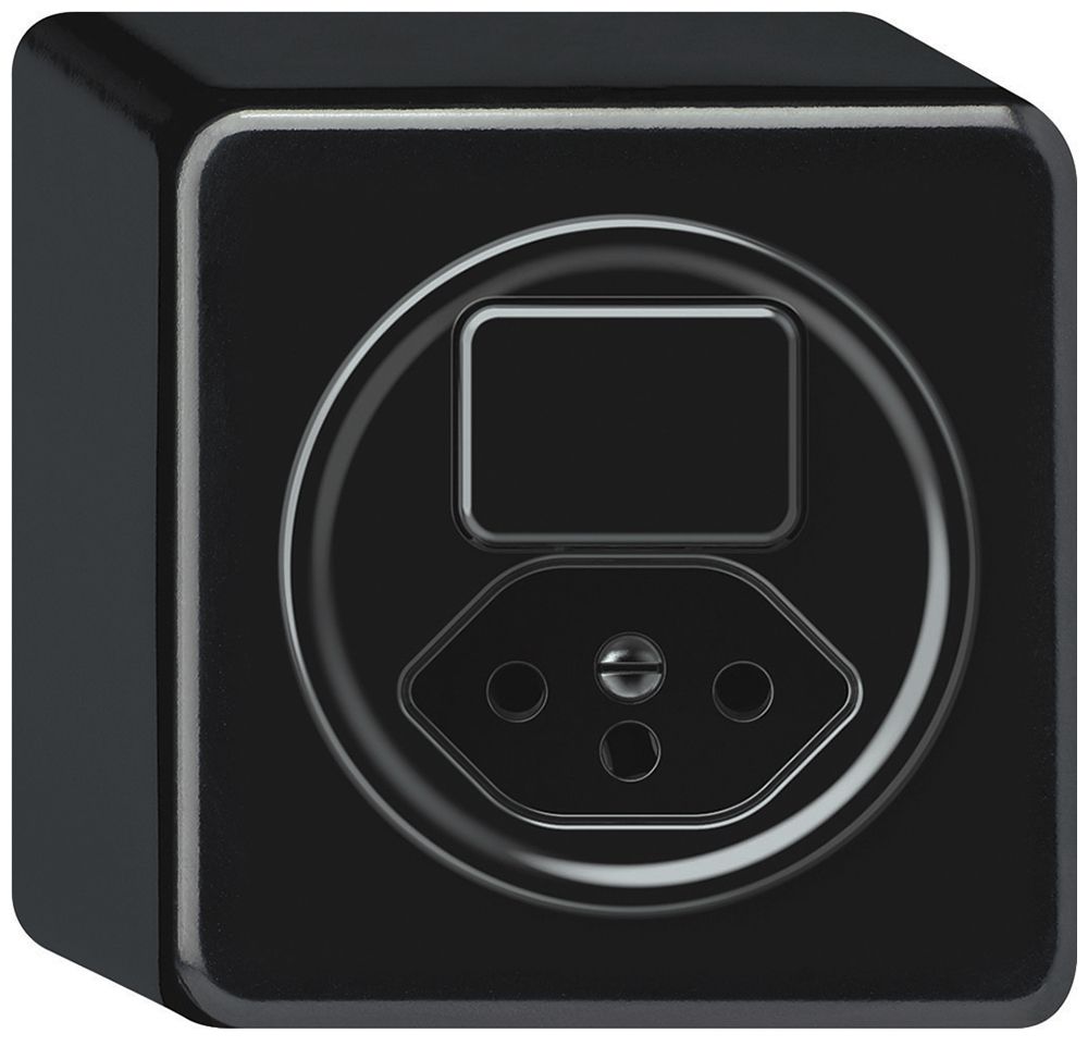 Combinazione AP origin 1×tasto 1CO+T13 1P 0<1 10A 230V 88×88×54mm nero