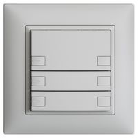 Poussoir KNX RGB ENC EDUE FMI, 250mW, a.LED RGB, 3×poussoir, C.2×T., grc