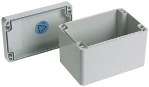 Boîtier AP ABS 120×80×85mm Lithos, gris clair, IP65, Woertz