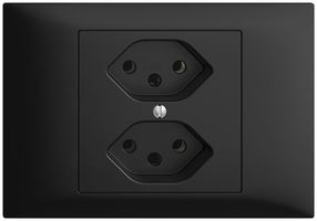 EB-Steckdose EDIZIOdue 2×T13 schwarz