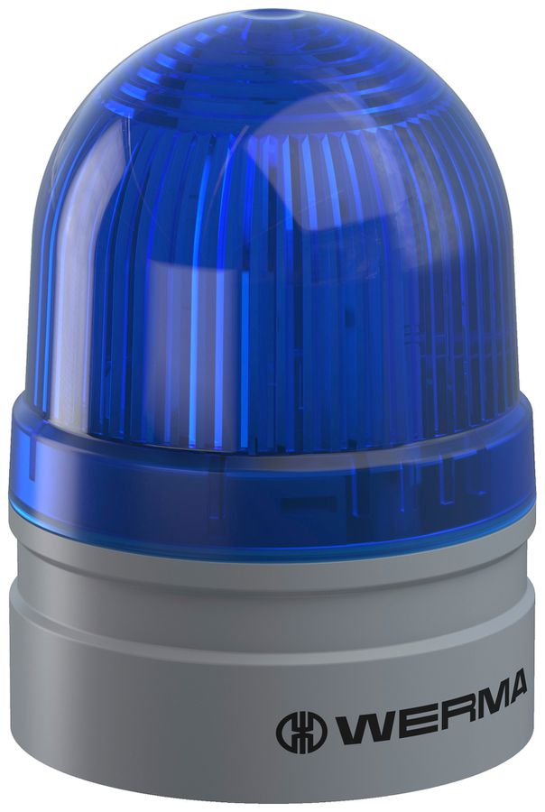 Blitz- und Dauerleuchte WERMA Mini TwinLIGHT, 24VAC/DC, blau